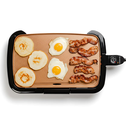 Ovente Electric Griddle with Non-Stick Copper Plate GD1610CO