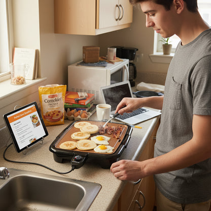 Ovente Electric Griddle with Non-Stick Copper Plate GD1610CO