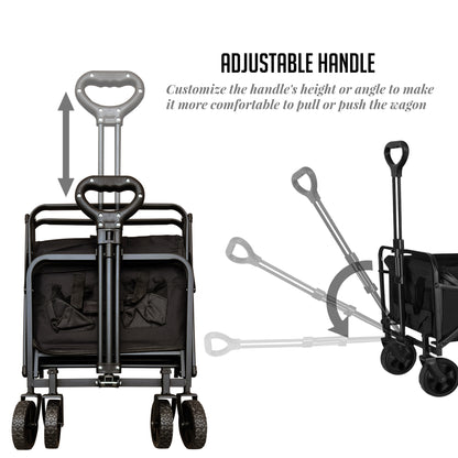 OVENTE 220lbs Collapsible Foldable Wagon WFU011B