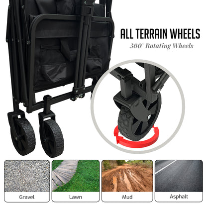 OVENTE 220lbs Collapsible Foldable Wagon WFU011B