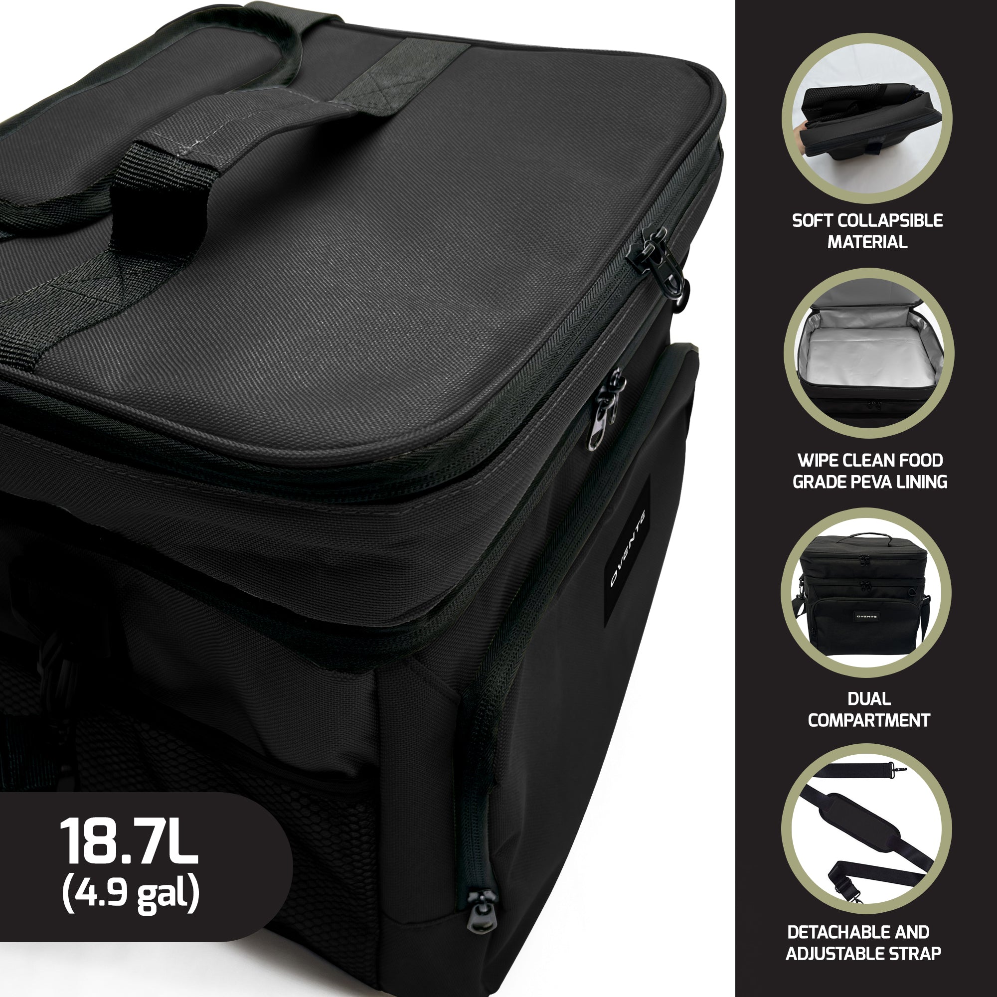 OVENTE Insulated Cooler Bag CCBI024B