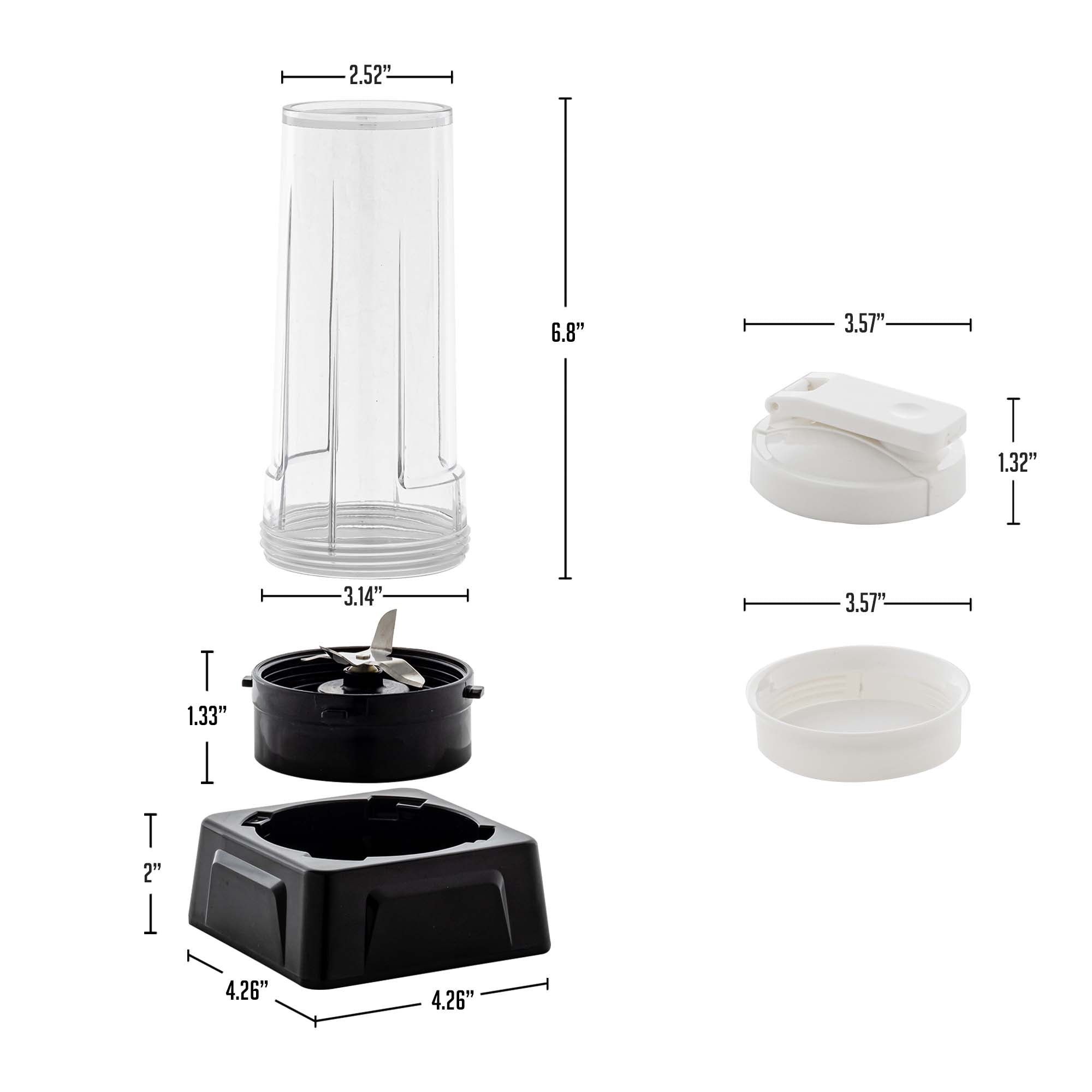 Ovente Tritan 13.5oz Travel Jar ACPBLH7001C