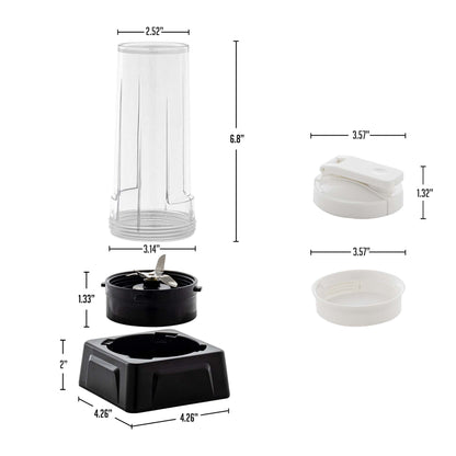 Ovente Tritan 13.5oz Travel Jar ACPBLH7001C