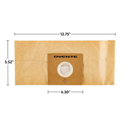 Ovente Premium Replacement Dust Bag Filters (Pack of 8) ACPST16708