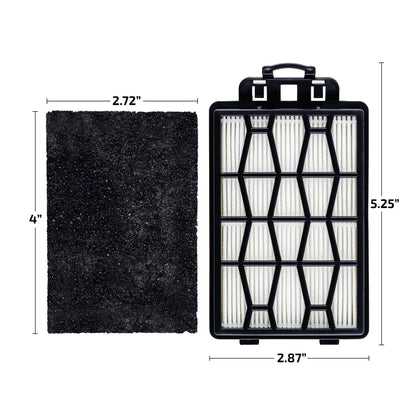 Ovente Dust Bags and HEPA Filter Replacement Set For Electric Canister Vacuums ACPST16041