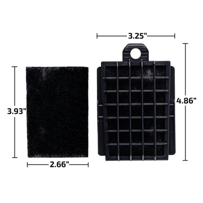 Ovente Motor Foam Filter Replacement Set For Electric Canister Vacuums ACPST16713