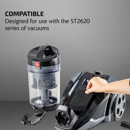 Ovente Motor Sponge Filter Replacement Set for Bagless Canister Vacuums ACPST2681