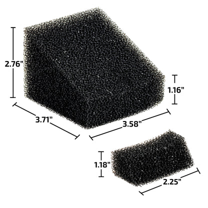 Ovente Motor Sponge Filter Replacement Set for Bagless Canister Vacuums ACPST2681