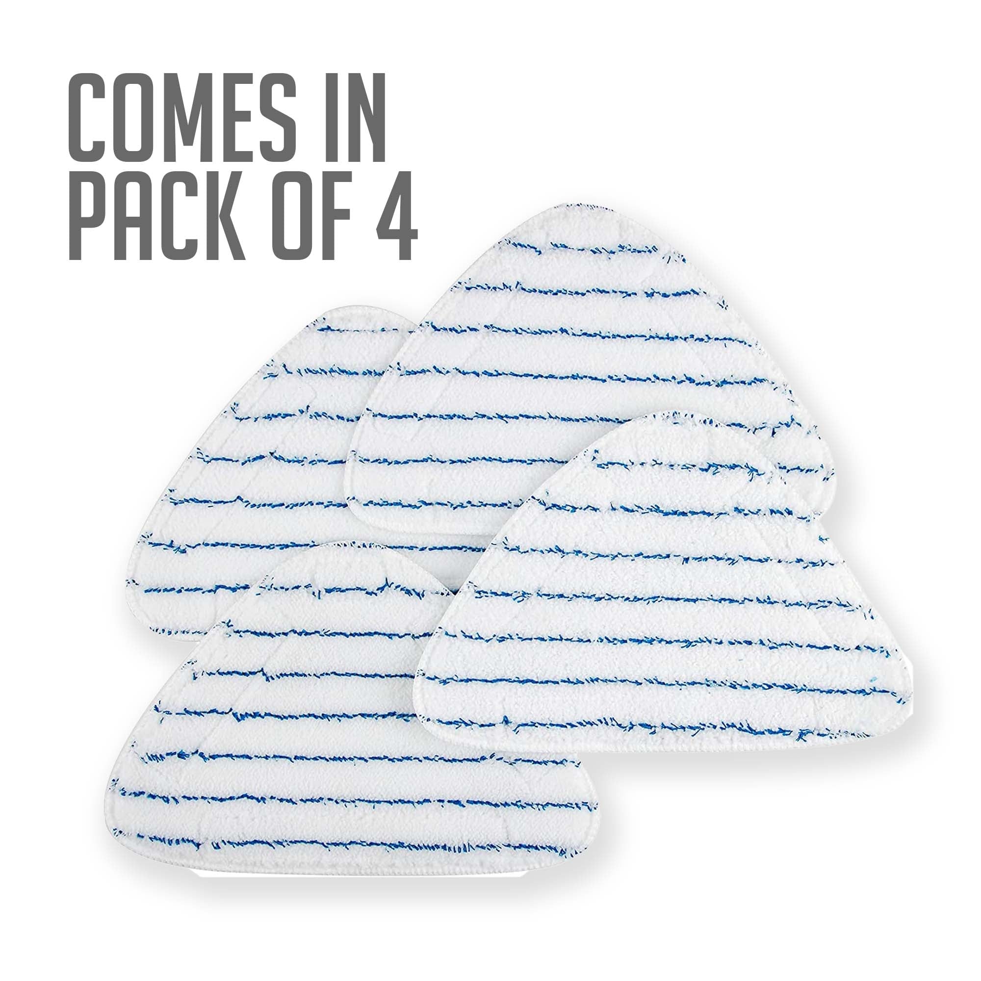 Ovente 4-Pack High-Density Microfiber Replacement Pads For Electric Steam Mops ACPST4054