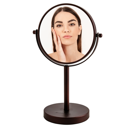 Ovente Tabletop Makeup Mirror, 6 Inch, Dual-Sided 1x/7x Magnification