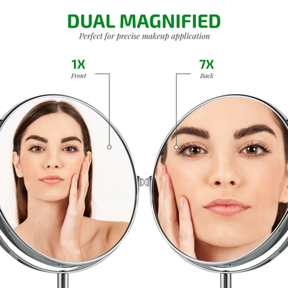 Ovente 8” Double Sided Tabletop Vanity Mirror MNLMT80CH1X7X