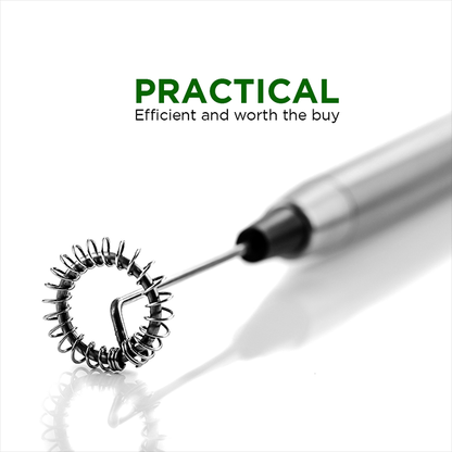 Ovente Electric Stainless Steel Milk Frother, Coffee, Hand Held, Silver (FRS1010S)