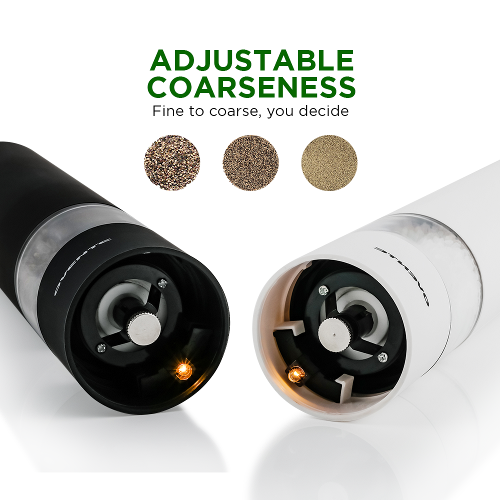Ovente Electric Salt and Pepper Grinder Set SPD102BW