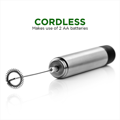 Ovente Milk Frother, Stainless Steel, Coffee Mixer Wand, Black (FRS1020B)