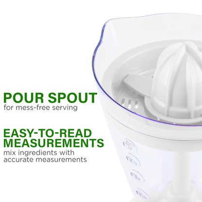 Ovente 34-oz Electric Citrus Juicer with 2 Auto-Reversing Cones JE1034W