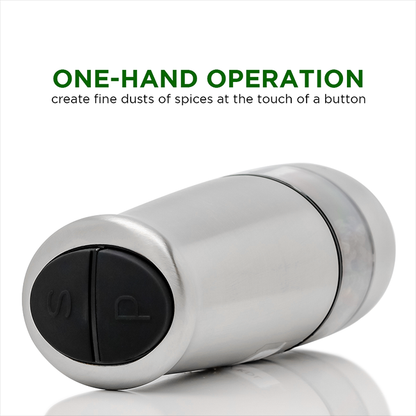 Ovente 2-in-1 Electric Stainless Steel Salt and Pepper Grinder SPD121S