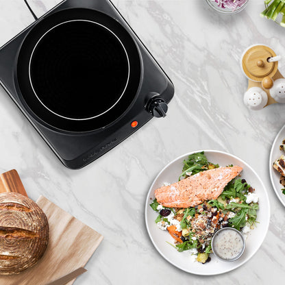 Ovente 7” Single-Plate Infrared Glass Cooktop BGI101B