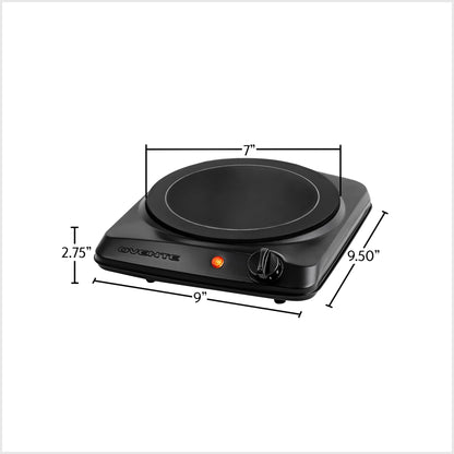 Ovente 7” Single-Plate Infrared Glass Cooktop BGI101B