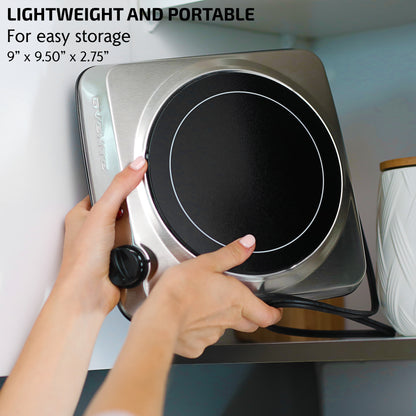 Ovente 7” Single-Plate Infrared Glass Cooktop BGI101S