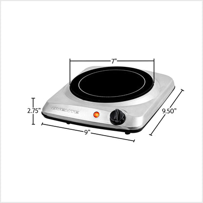 Ovente 7” Single-Plate Infrared Glass Cooktop BGI101S