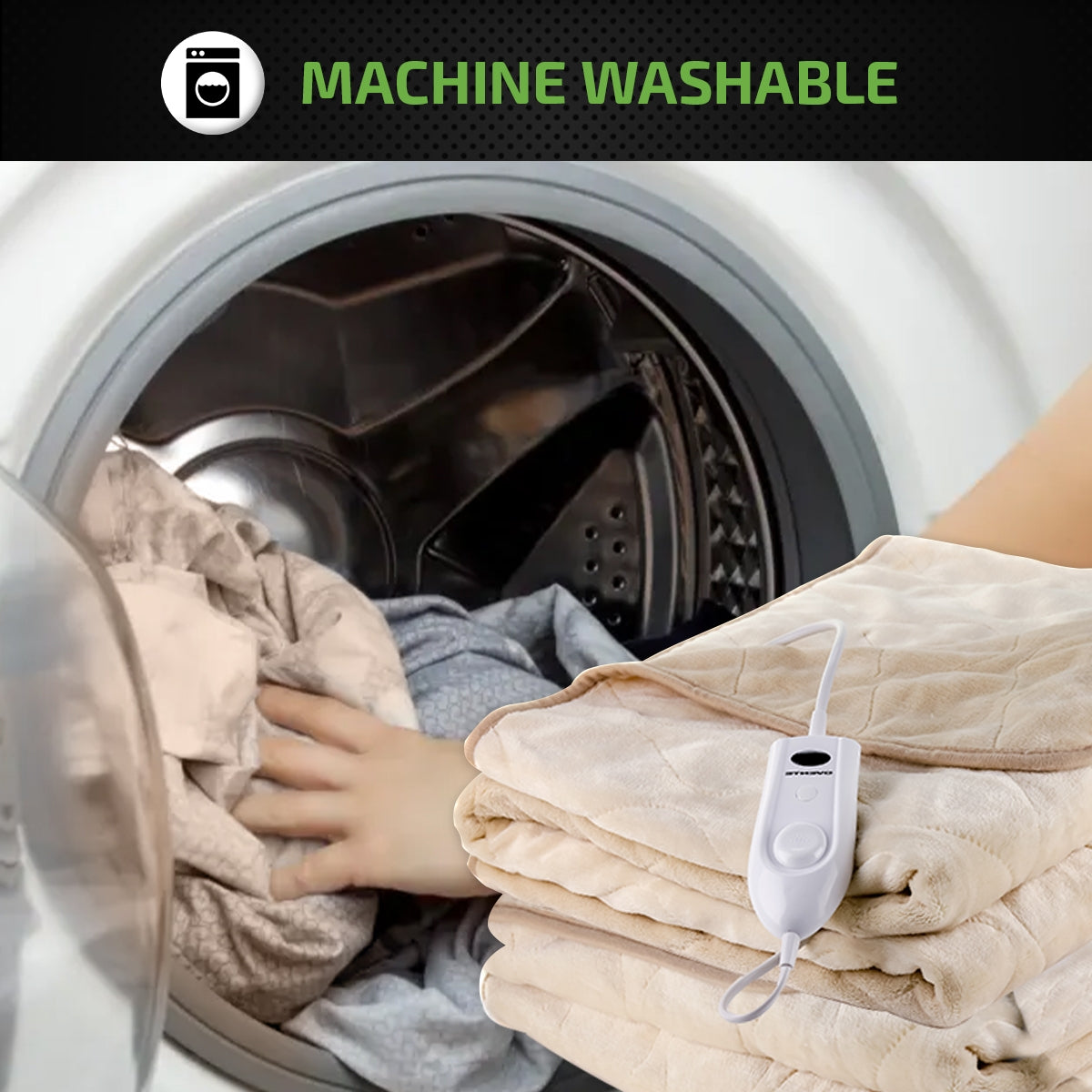 Ovente Remote Control Electric Blanket BL0145BG