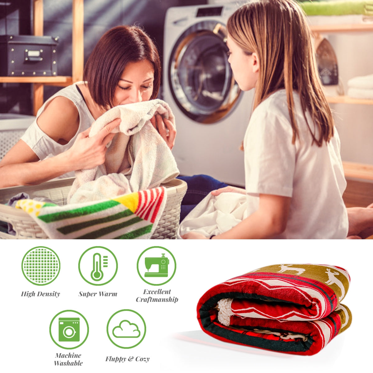 Ovente Ultra Plush Throw Blanket BLN4688