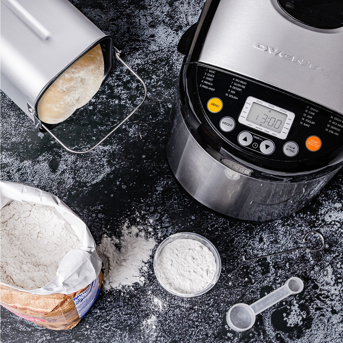 Ovente Electric Stainless Steel Bread Maker BRM5020B