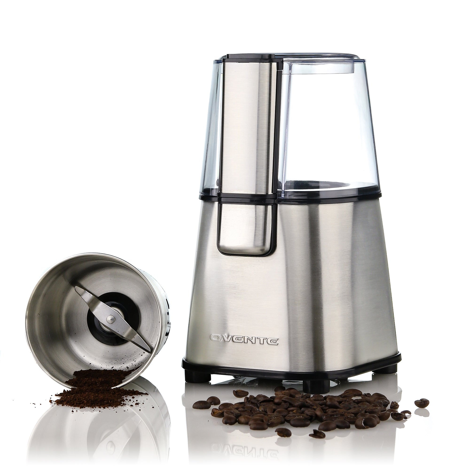 Ovente Electric Coffee Grinder with 2-Blade Grinding Bowl CG620S
