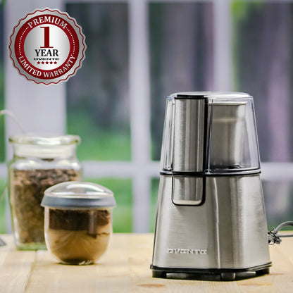 Ovente Electric Coffee Grinder with 2-Blade Grinding Bowl CG620S