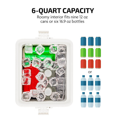 Ovente 6 Qt Ice Chest Cooler Box CP1560R