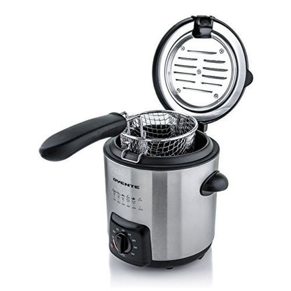 Ovente Stainless Steel Deep Fryer 0.9 Liter