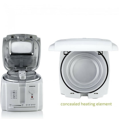 Ovente Deep Fryer 2 Liters White