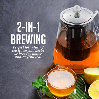 Ovente 40 oz Glass Teapot FGF40T