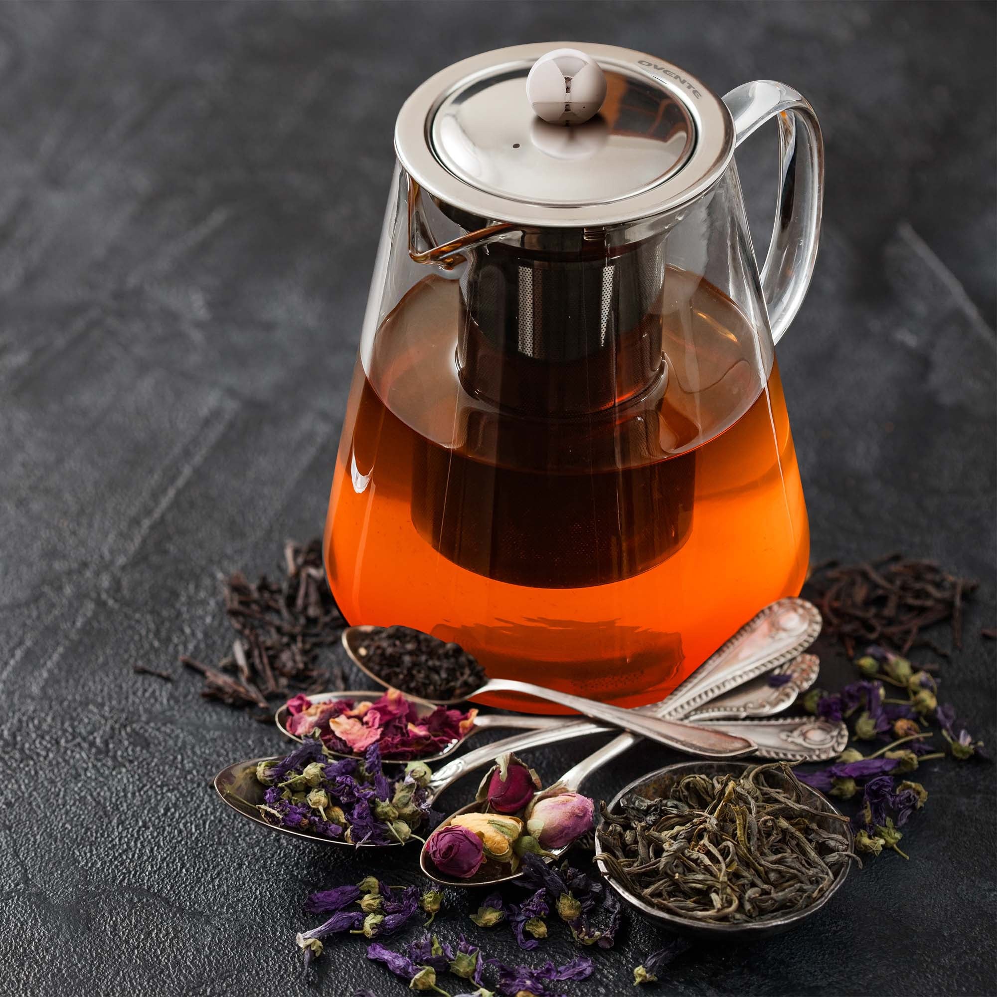 Ovente 40 oz Glass Teapot FGF40T