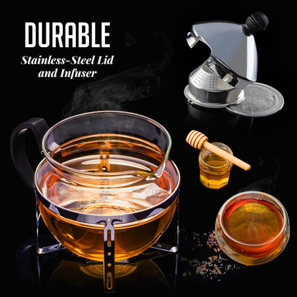 Ovente 17oz Glass Teapot FGH17T