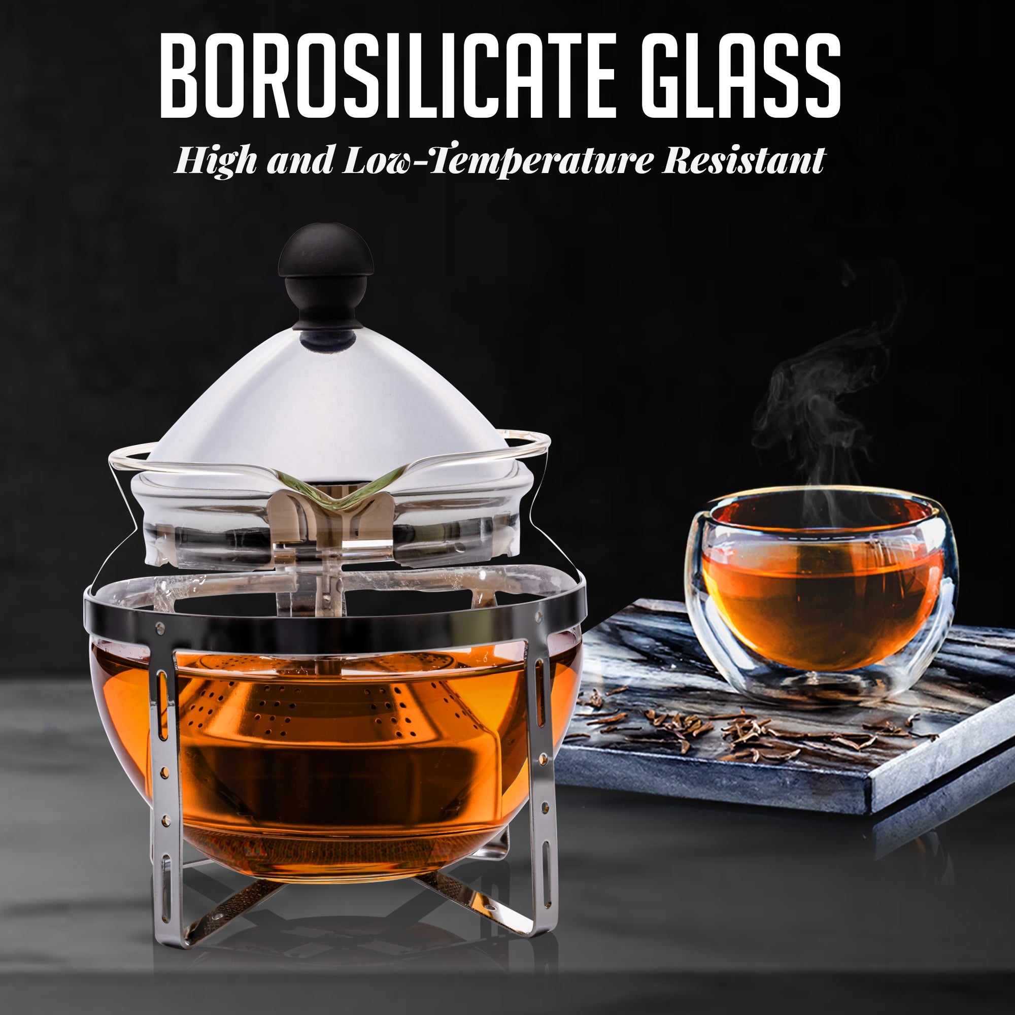 Ovente 17oz Glass Teapot FGH17T