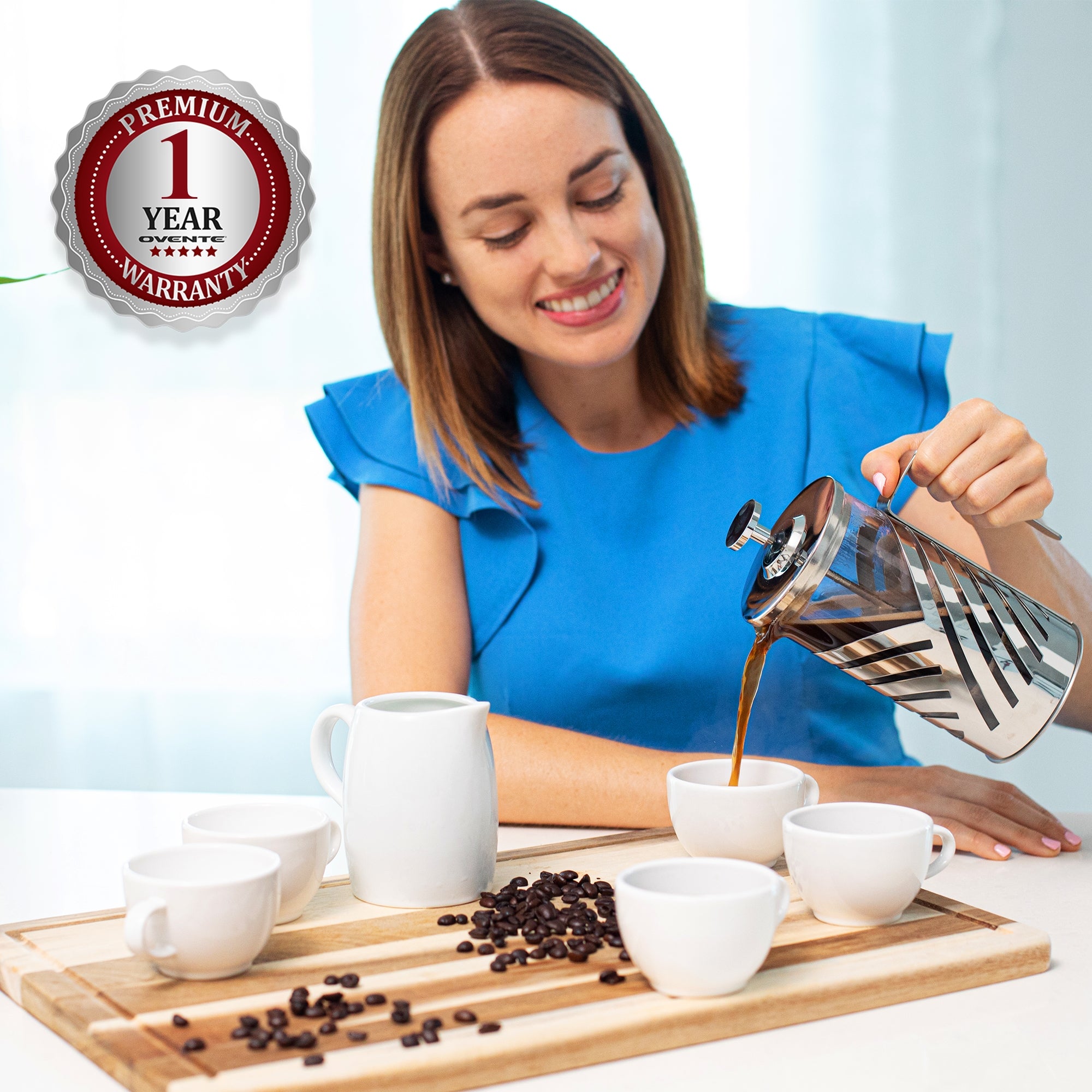 Ovente French Press Coffee and Tea Maker FSD Series