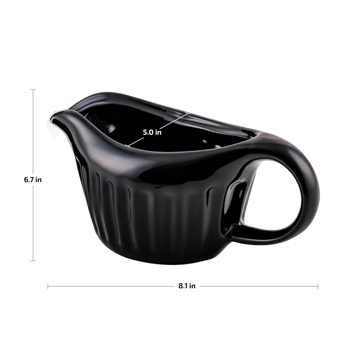 Ovente Electric Gravy Boat Warmer & 13.5oz Ceramic Pot FW024589B