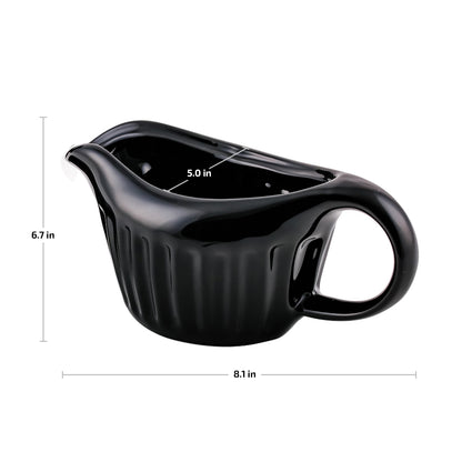 Ovente Electric Gravy Boat Warmer & 13.5oz Ceramic Pot FW024589B