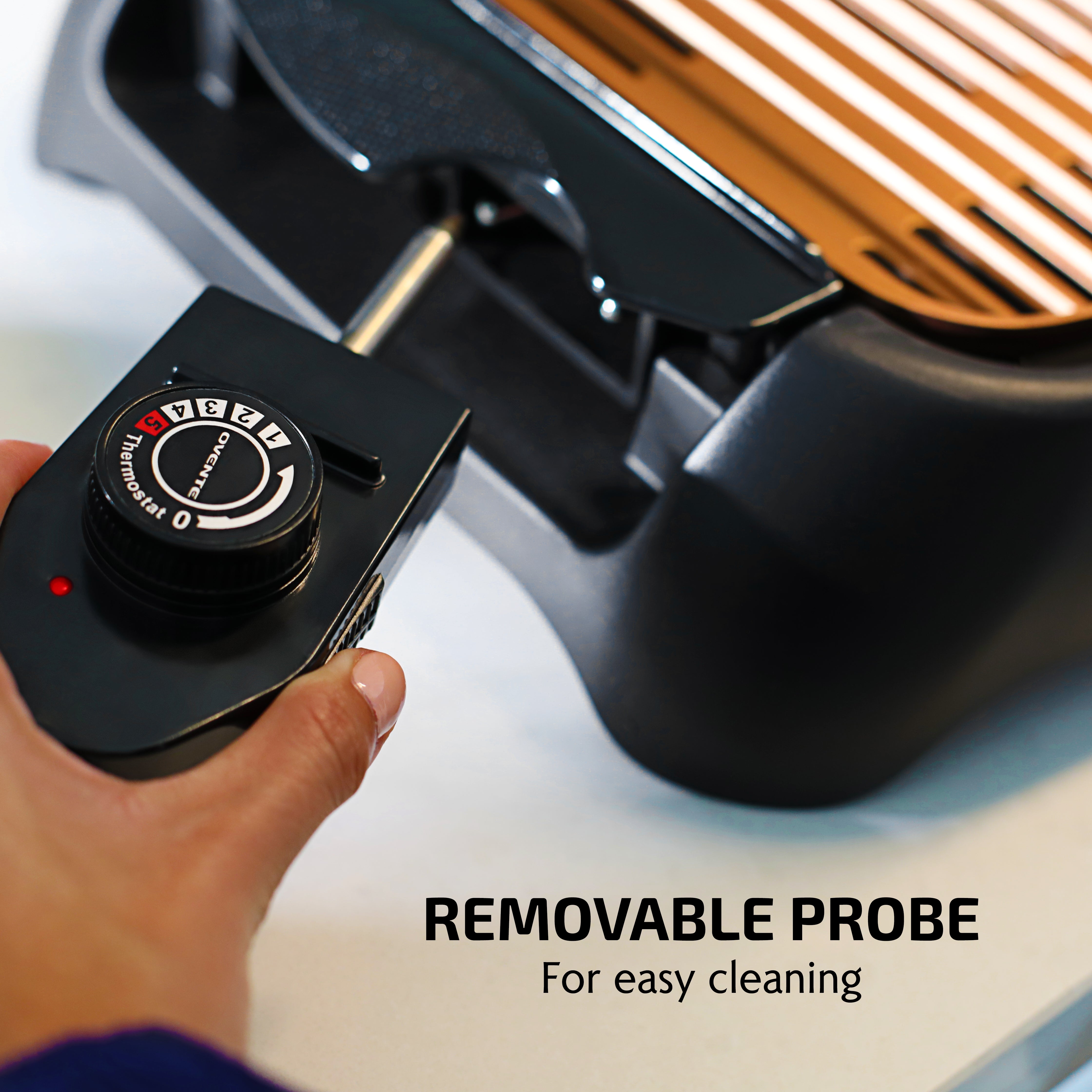 Ovente Indoor Grill with Non-Stick Copper Plate GD1632NLCO