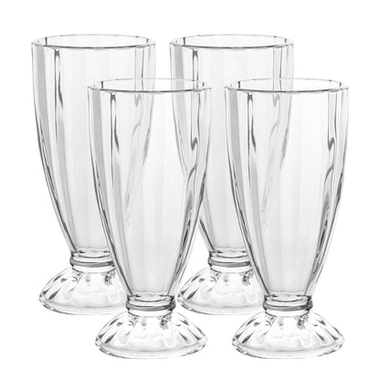 Ovente 4-Piece Milkshake Glasses Set GM22040
