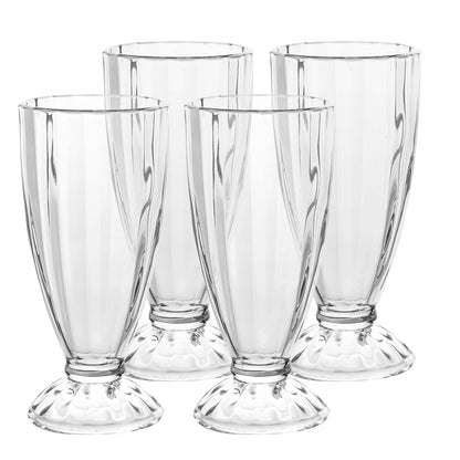 Ovente 4-Piece Milkshake Glasses Set GM22040