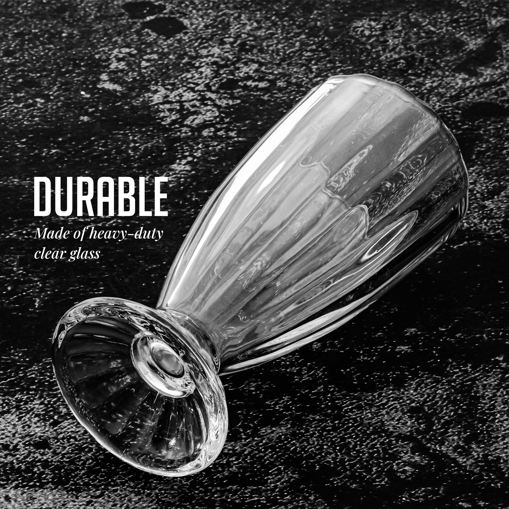 Ovente 4-Piece Milkshake Glasses Set GM22040