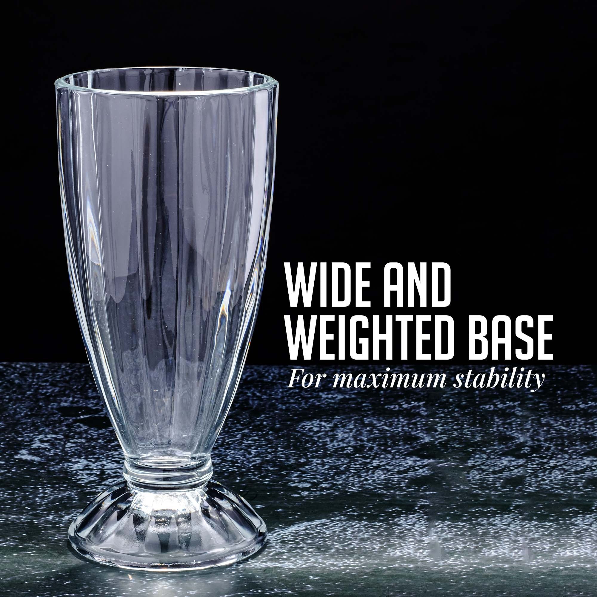 Ovente 4-Piece Milkshake Glasses Set GM22040