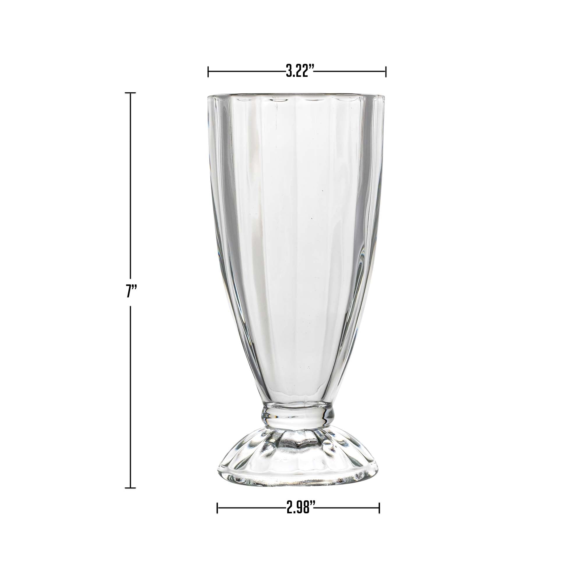 Ovente 4-Piece Milkshake Glasses Set GM22040