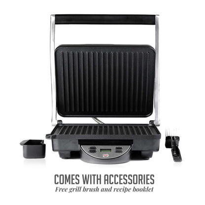 Ovente Panini Press Grill Sandwich Maker GP1000BR