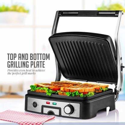Ovente 4-Sandwich Panini Grill GP1861BR