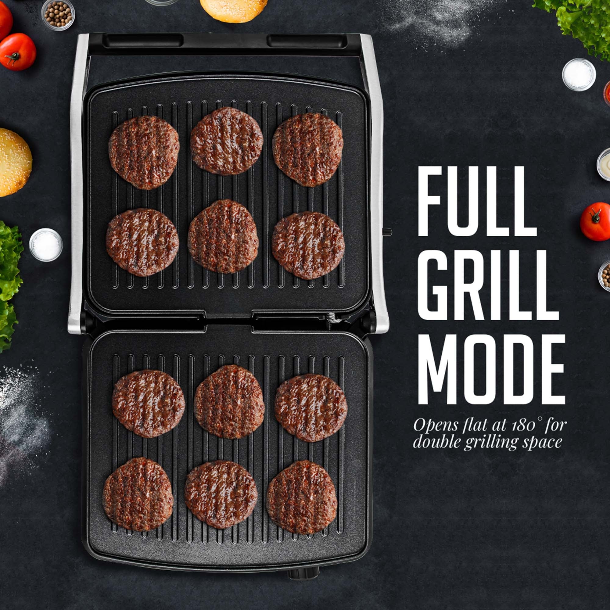 Ovente 4-Sandwich Panini Grill GP1861BR