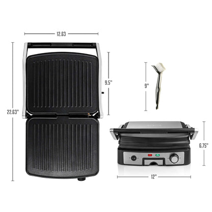 Ovente 4-Sandwich Panini Grill GP1861BR