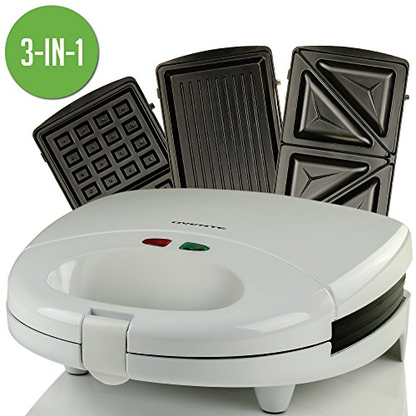 Ovente Waffle Maker with Non-Stick Waffle Grill Plates GPI Series